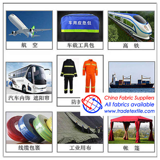 Use of flame retardant cloth