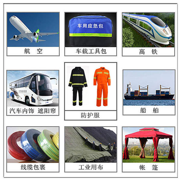 Use of flame retardant fabrics Use of flame retardant fabrics
